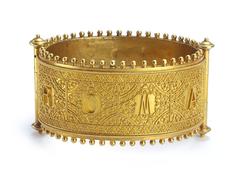 Micro Mosaic Gold Armreif
