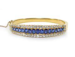 Set of Three Gemstone Bangle Bracelets