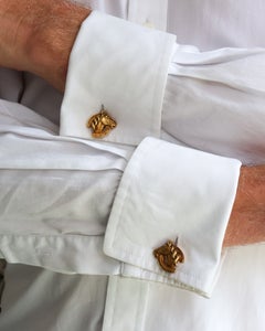 Vintage Webb Gold Horse and Horseshoe Cufflinks, Circa 1960