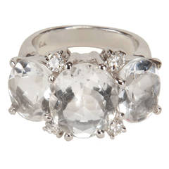 Medium GUM DROPâ„¢ Ring with Rock Crystal and Diamonds 8