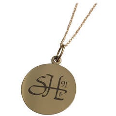 Personalized Gold First Communion Pendant Necklace
