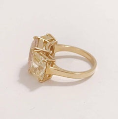 Christina Addison Yellow Gold Zircon Mini Emerald Cut Ring