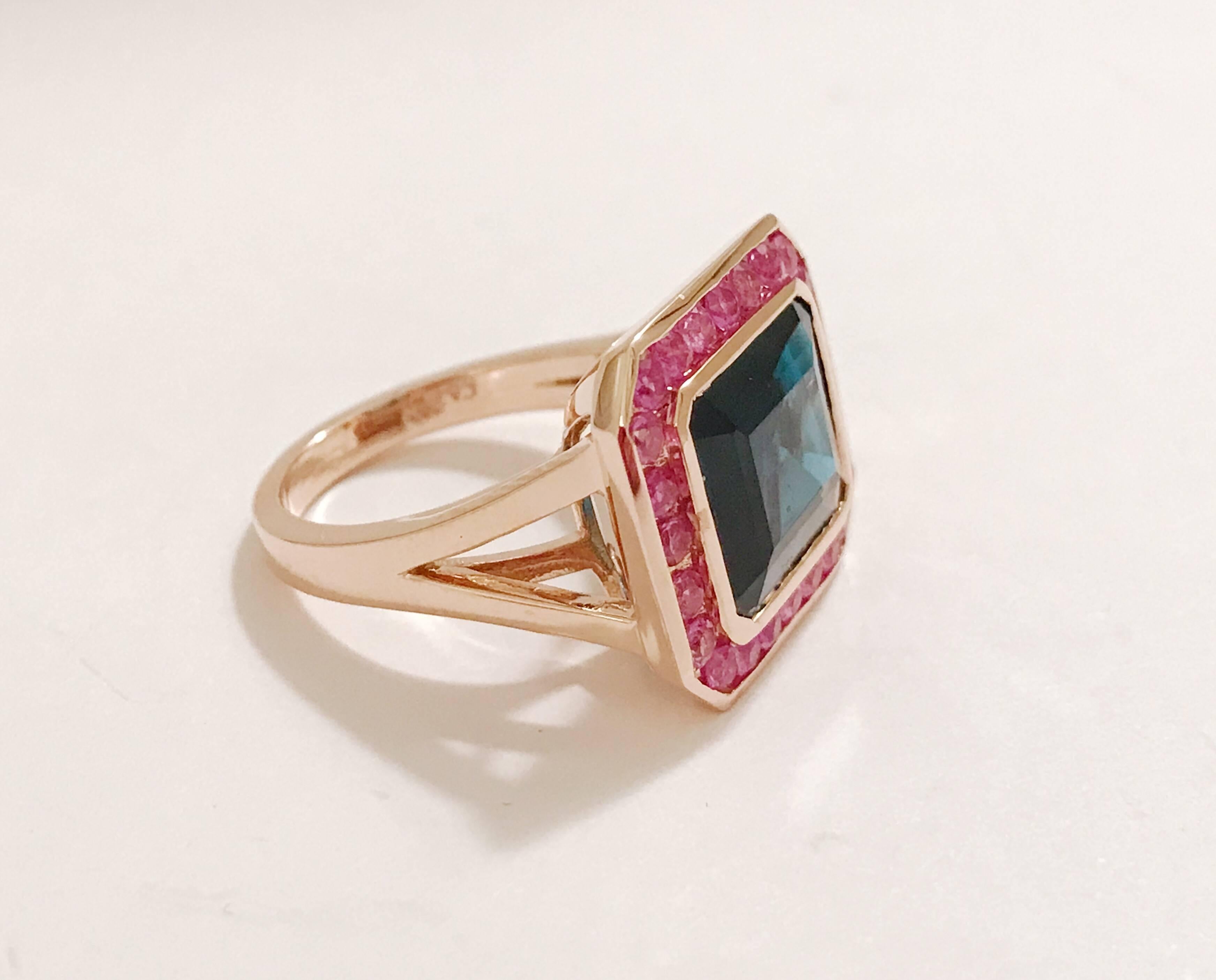 rose gold pink topaz ring