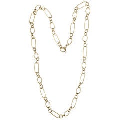36 Inch Gold Paper Clip Link Necklace 8