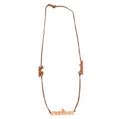 Signature Collection Mini Script Rose Gold Name Necklace with Three Names 1