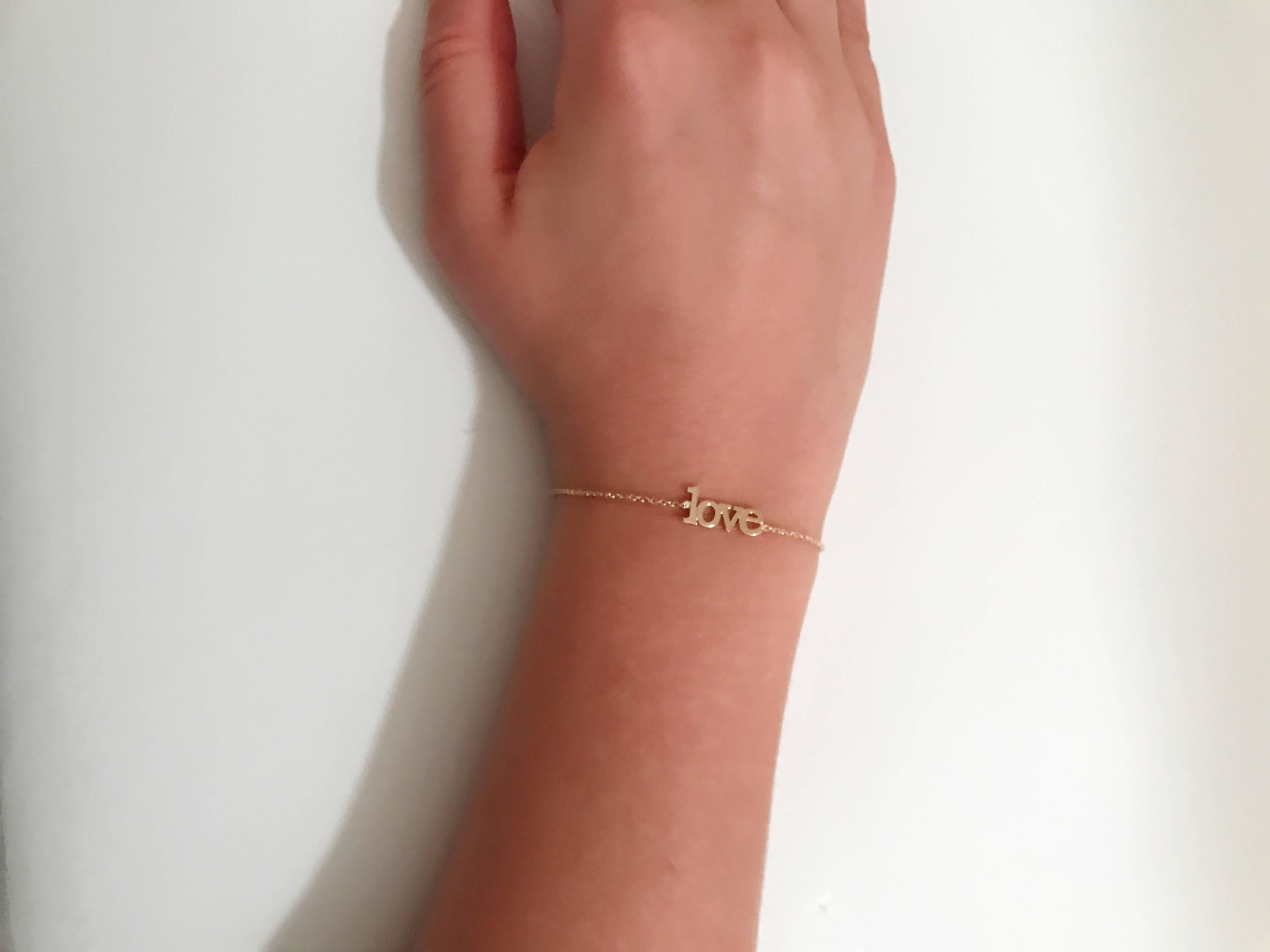Women's 14kt Yellow Gold Small Love Bracelet  For Sale