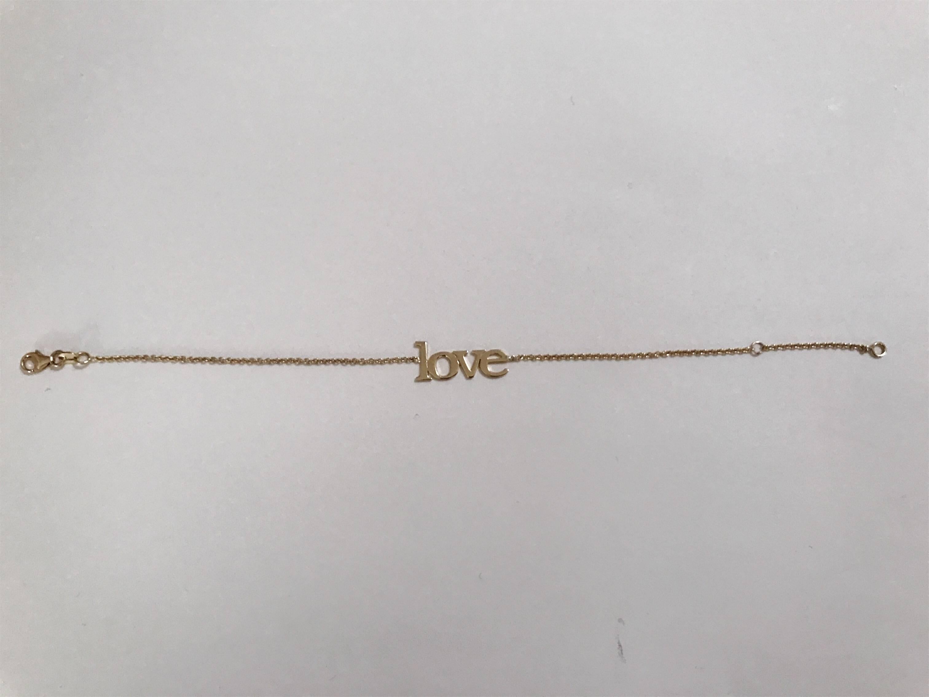 14kt Yellow Gold Large Love Bracelet In New Condition For Sale In New York, NY