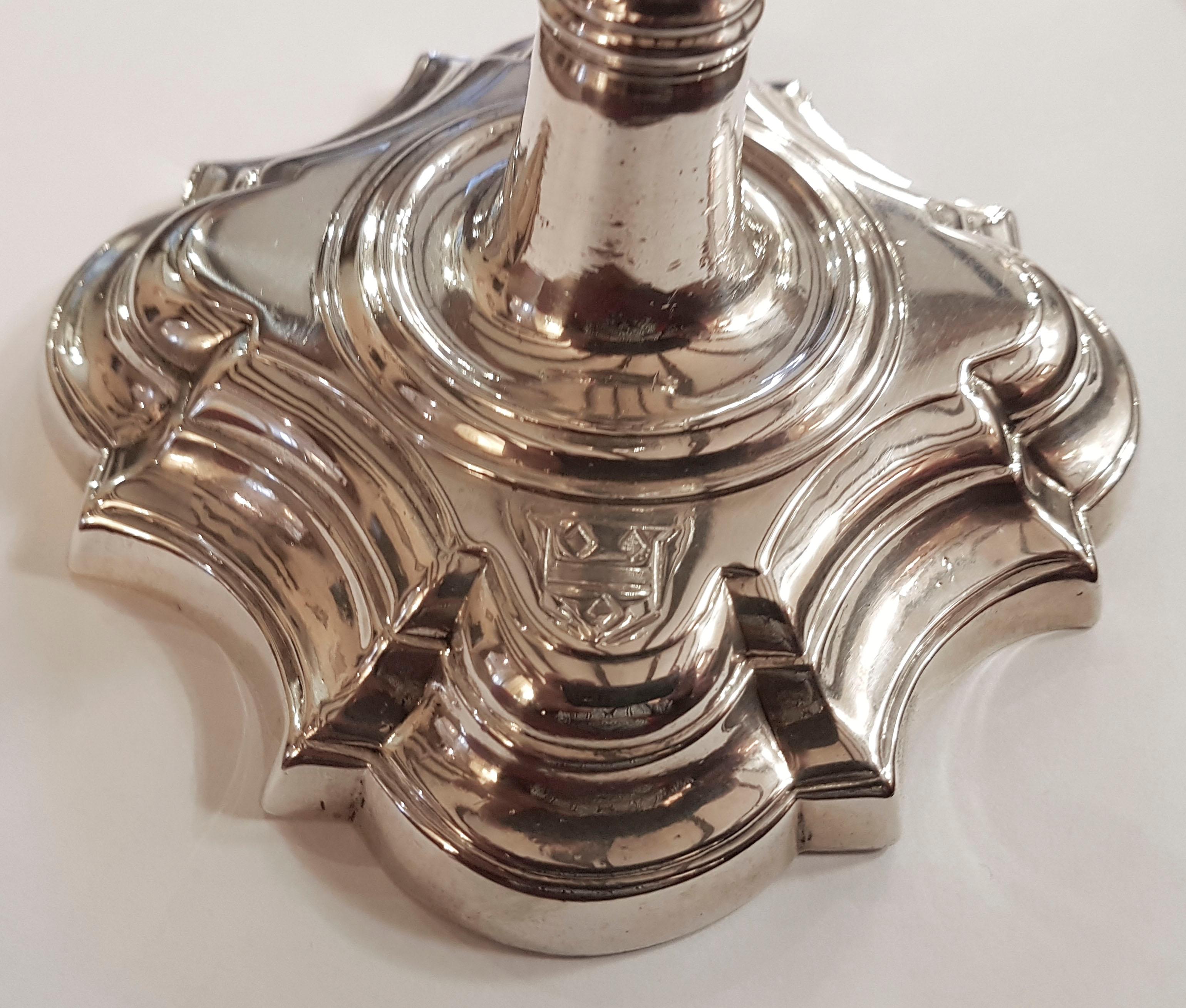 Georgian English Silver Candlesticks For Sale