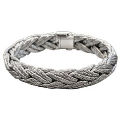 Georges Lenfant 18K White Gold Twisted Bracelet
