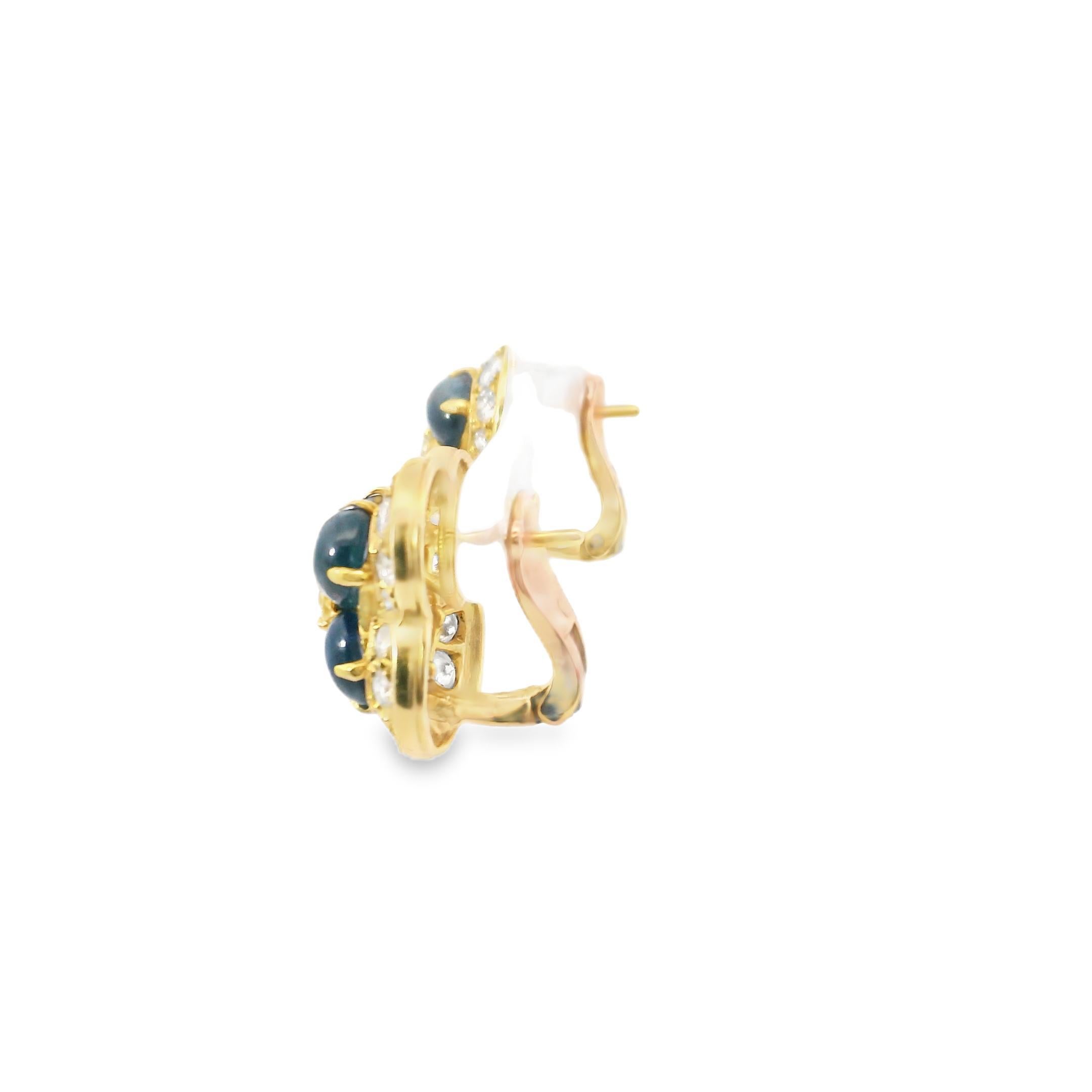 Donna Suite Cartier 1980 con zaffiro e diamante cabochon in oro 18 carati in vendita