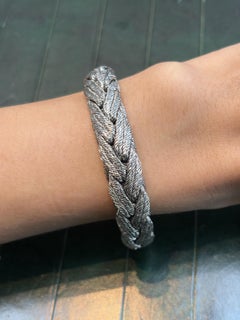 Georges Lenfant 18K White Gold Twisted Bracelet
