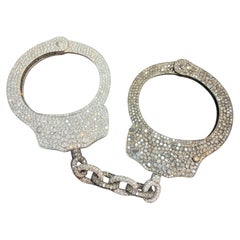 De Grisogono Diamond Handcuff Bracelets in 18K Gold, circa 2000