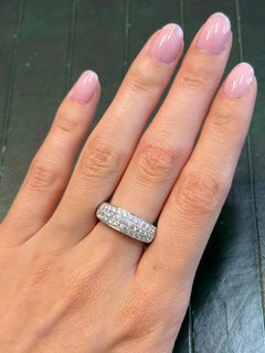 Fede con diamanti Van Cleef & Arpels in oro bianco 18 carati, anni '90