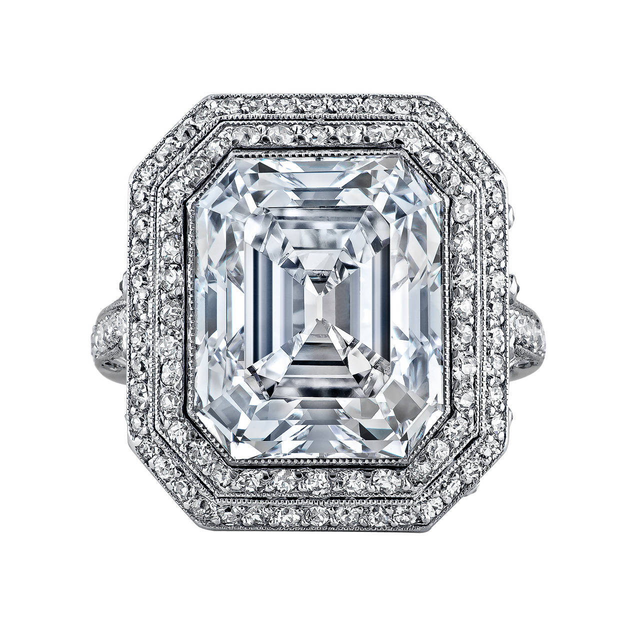 Cartier Important Art Deco 8.22 Carat Asscher Cut Diamond  Ring