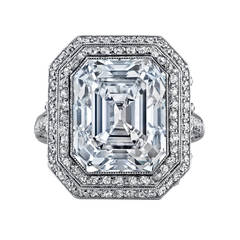 Cartier Important Art Deco 8.22 Carat Asscher Cut Diamond Ring