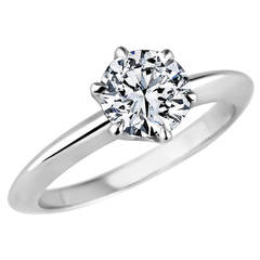 Tiffany & Co. .96 carat Diamond Platinum Engagement Ring
