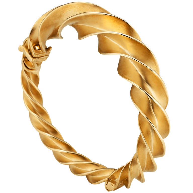 Tiffany & Co. Schlumberger Gold Bangle Bracelet