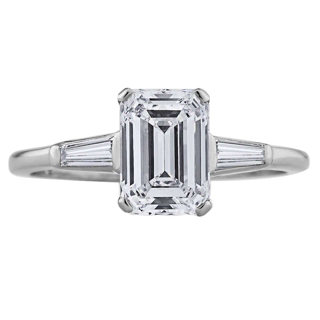 Cartier Emerald Cut Diamond Platinum Engagement Ring at 1stDibs | cartier  emerald cut engagement ring, cartier emerald cut ring, cartier emerald  diamond ring