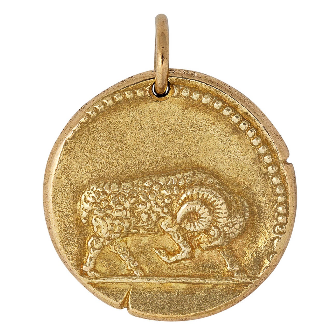 Van Cleef & Arpels Aries Zodiac Gold Pendant Charm
