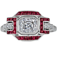 Ruby Diamond Platinum Ring
