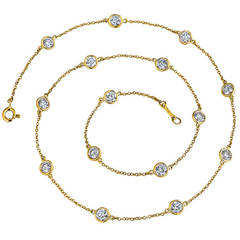 Tiffany & Co. Elsa Peretti Diamant-Halskette aus Gold