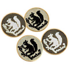 Art Deco Enamel Gold Squirrel Cufflinks 5
