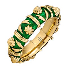 Tiffany & Co. Schlumberger Enamel Gold Cones Bracelet