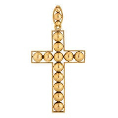 Victorian Handmade Gold Cross Pendant