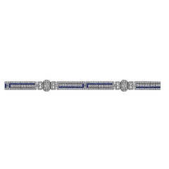 Art Deco Sapphire Diamond Bracelet 8