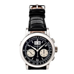 A. Lange & Sohne Platinum Datograph Chronograph Wristwatch with Date
