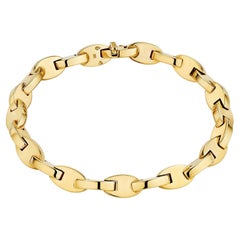 Hermes Paris Gold Oval Nova Link Vintage Bracelet
