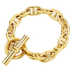 Hermes Paris Modernist Chaine d'Ancre - Bracciale d'oro a maglie medie