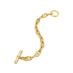 Hermes Paris Modernist Chaine d'Ancre - Bracciale d'oro a maglie medie
