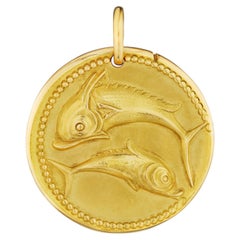 Pendentif vintage en or « Poissons » de la collection Zodiac, créé par Georges L'Enfant pour Van Cleef & Arpels, Paris