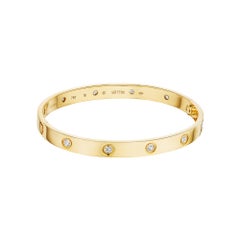 Cartier Diamond Gold Size 18 Vintage Love Bangle Bracelet