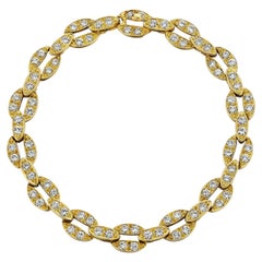 Van Cleef & Arpels Paris Diamond Gold Link Bracelet