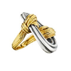 Van Cleef & Arpels Paris Anello d'oro e argento vintage