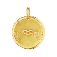 Van Cleef & Arpels Georges L'Enfant Vintage Aquarius Zodiac Medium Gold Pendentif