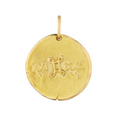Van Cleef & Arpels Paris Georges L' Enfant Gemini Zodiac Modernist Pendant