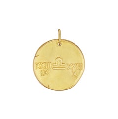 Van Cleef & Arpels Georges L'Enfant Libra Zodiac Gold Vintage Medium Pendant