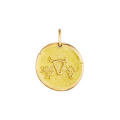 Van Cleef & Arpels Georges L'Enfant Vintage Taurus Zodiac Medium Gold Pendant