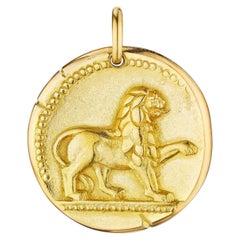 Georges L'Enfant para Van Cleef & Arpels París: colgante grande de oro con el signo del zodiaco «Leo»