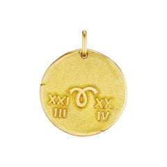 Van Cleef & Arpels Paris Georges L'Enfant : grand pendentif en or représentant le signe du Bélier
