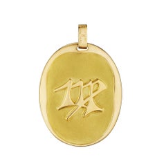 Cartier Georges L'Enfant Paris Virgo Zodiac Gold Large Vintage Pendant