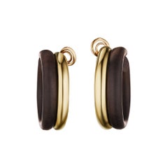 Van Cleef & Arpels Paris – Vintage-Ohrclips aus Holz und Gold