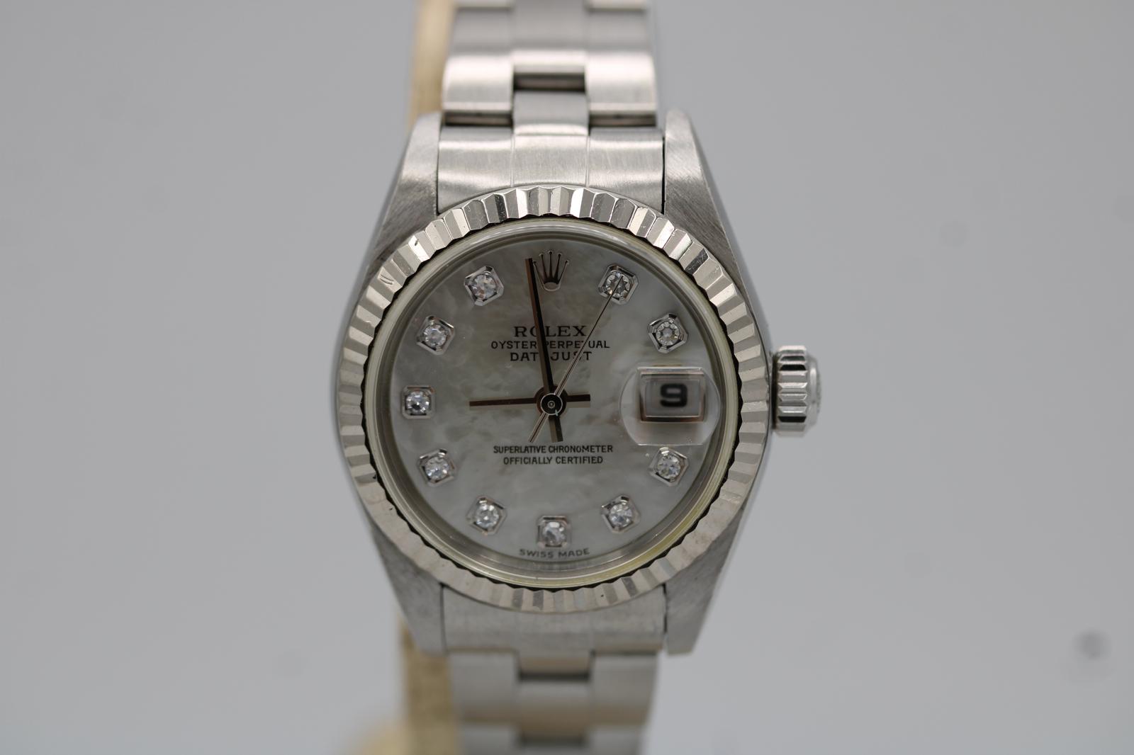 Rolex Lady Datejust 79174  Factory MOP Diamond Dial  Full Set  26mm For Sale