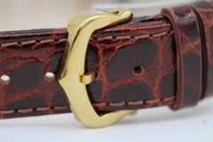 Cartier Must de Cartier Ronde Vendome Vermeil 1990s Red Dial