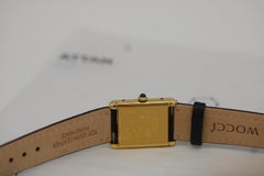 Carrtier Must de Cartier Tank 25 x 30mm Rare Bark Dial Manual Wind  Circa 1980s