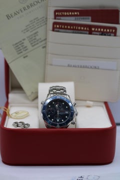 Omega Seamaster Chronograph 2225.80.00  41.5mm  Blue Wave Dial Full Set 2013