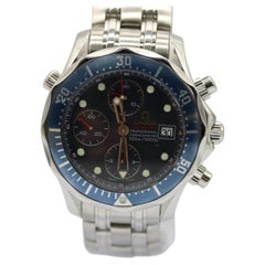 Omega Seamaster Chronograph 2225.80.00  41.5mm  Blue Wave Dial Full Set 2013